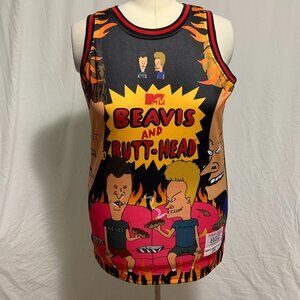 Headgear Classics Basketball Jersey Bevis And Butthead MTV 1993 Flames WTF Men L